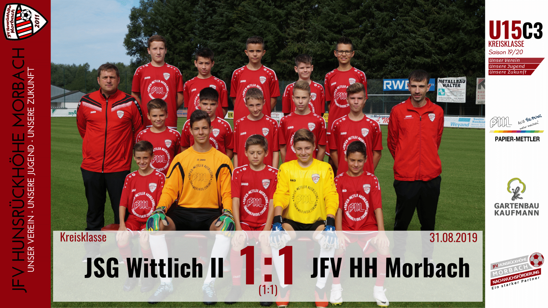 You are currently viewing U15 C3: JSG Wittlich II – JFV Hunsrückhöhe Morbach III 1:1 (1:1)