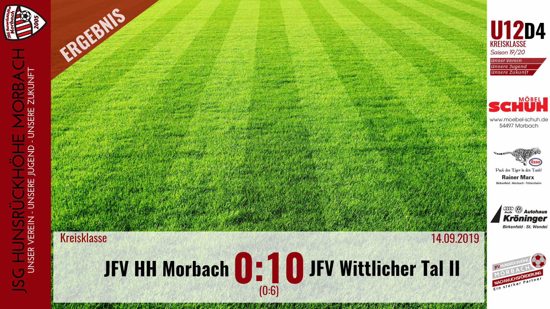 You are currently viewing U12 D4: JSG Hunsrückhöhe Morbach – JFV Wittlicher Tal II 0:10 (0:6)