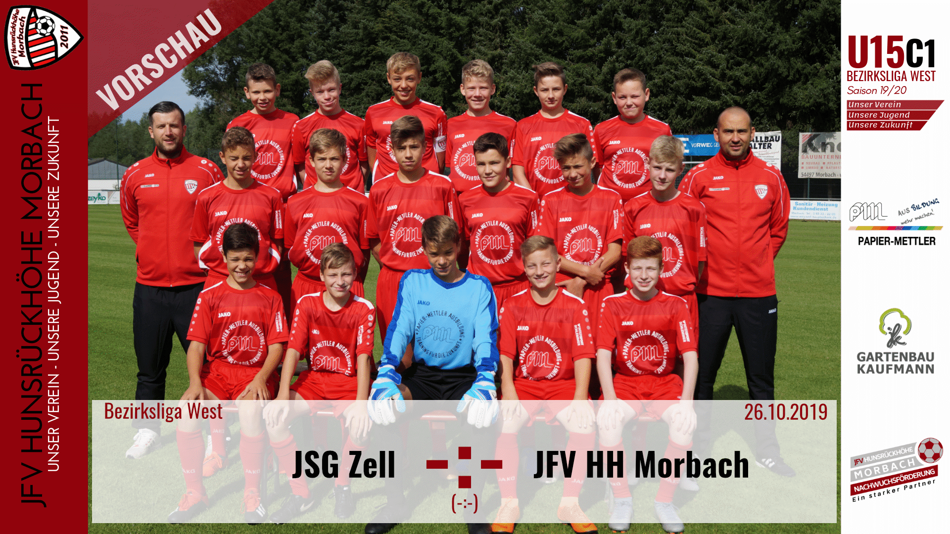 You are currently viewing U15 C1: Vorbericht ~ JSG Zell –  JFV Hunsrückhöhe Morbach ~ Sa., 26.10.19 11:30 Uhr