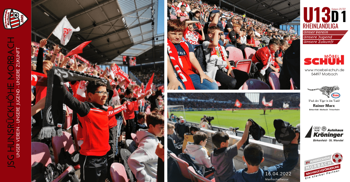 Read more about the article U13 D1: Mannschaft besucht Bundesligaspiel FSV Mainz 05 – VfB Stuttgart