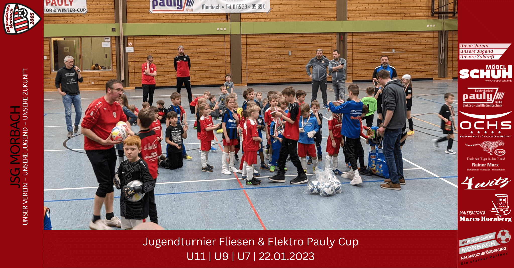 Read more about the article <strong>Teilnahme der JSG Mannschaften am Fliesen & Elektro Pauly Cup in der Baldenauhalle</strong>