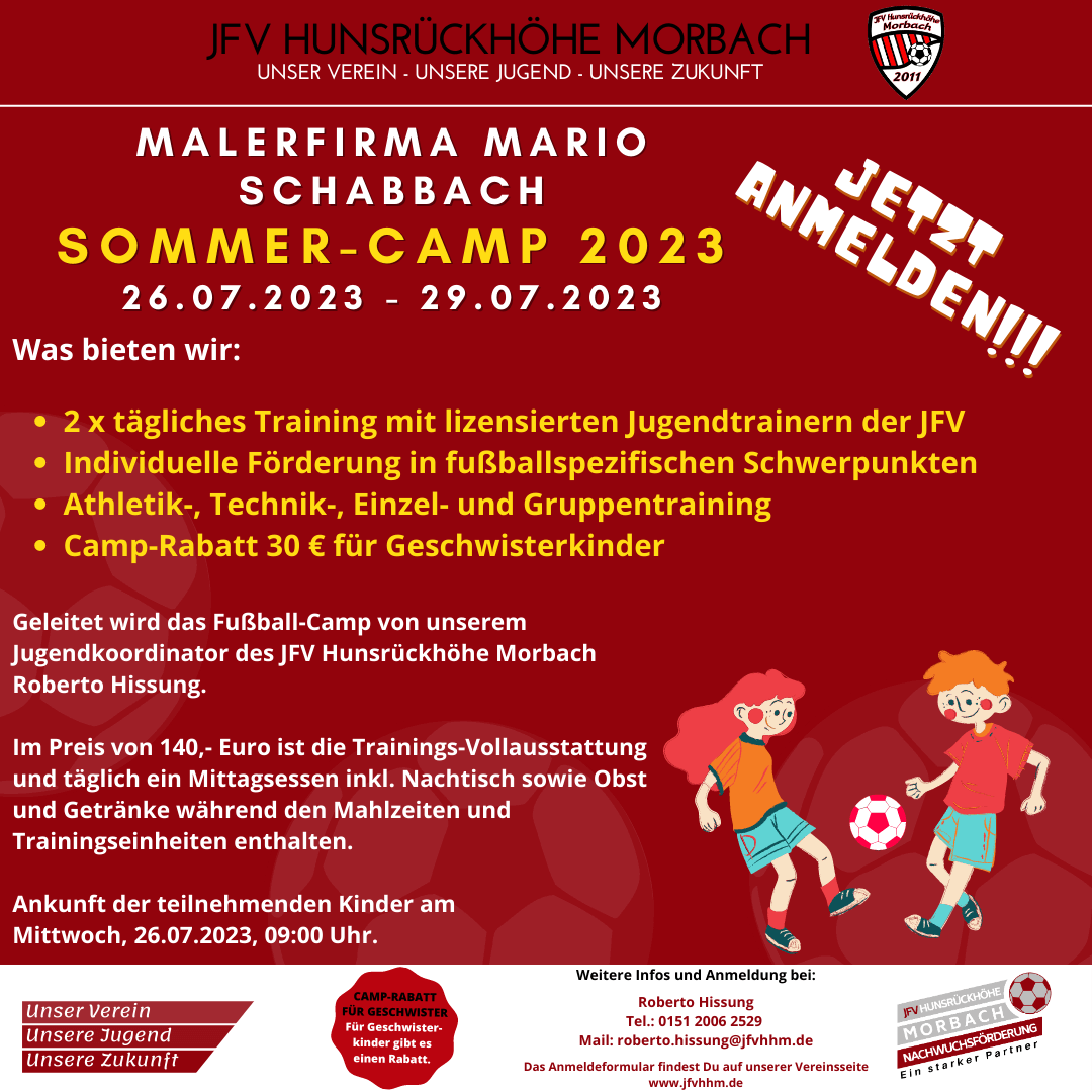 Read more about the article Malerfirma Mario Schabbach Sommer-CAMP 2023 26.07.2023 – 29.07.2023