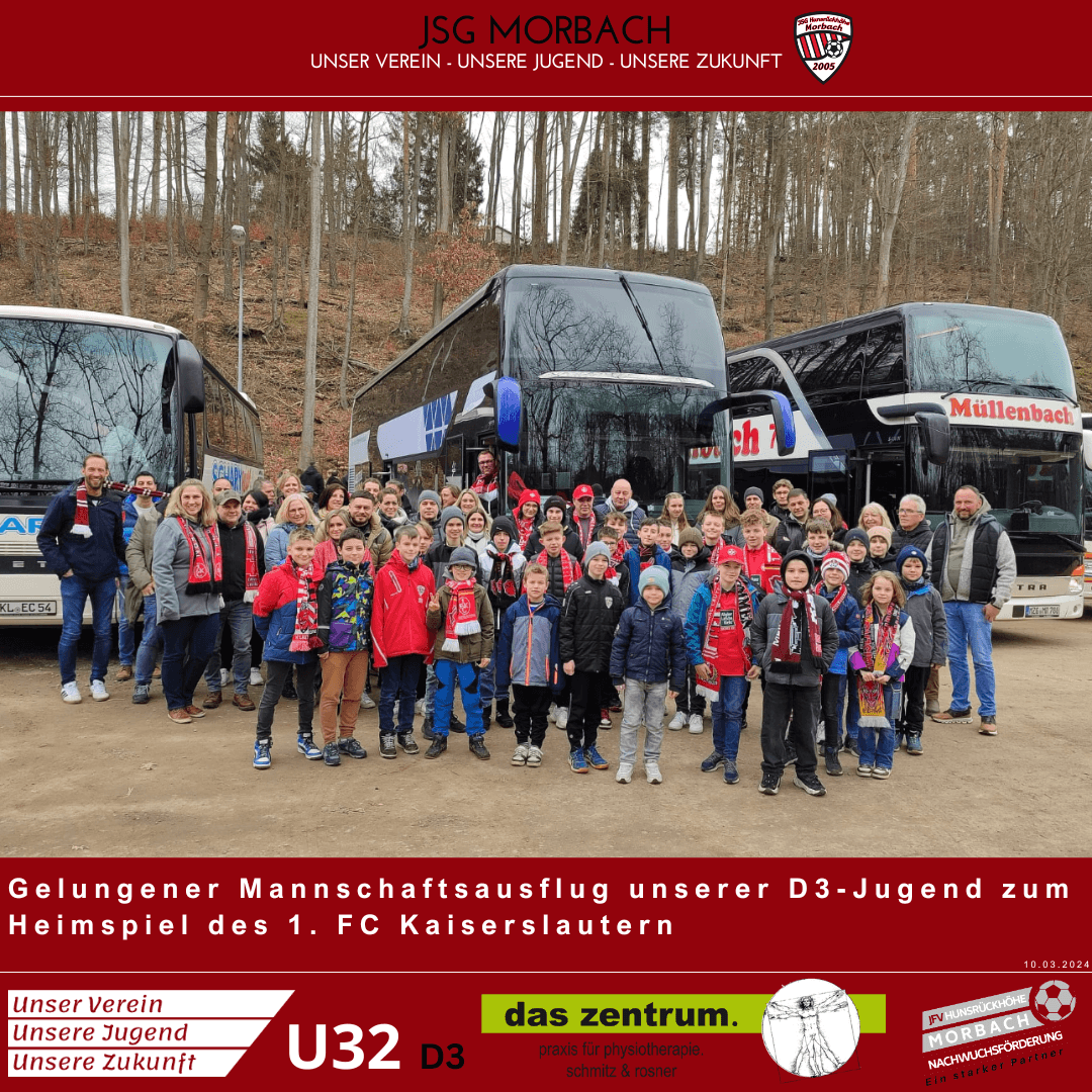 Read more about the article U13 D3 | Gelungener Mannschaftsausflug unserer D3-Jugend zum Heimspiel des 1. FC Kaiserslautern